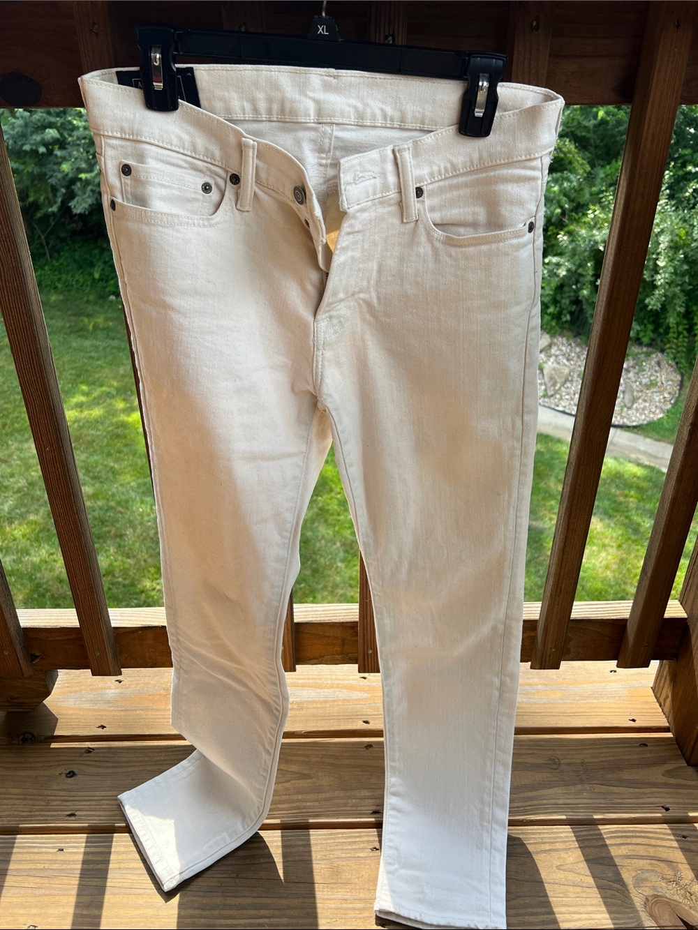 Men's White Slim Jeans - Classic Clean Look